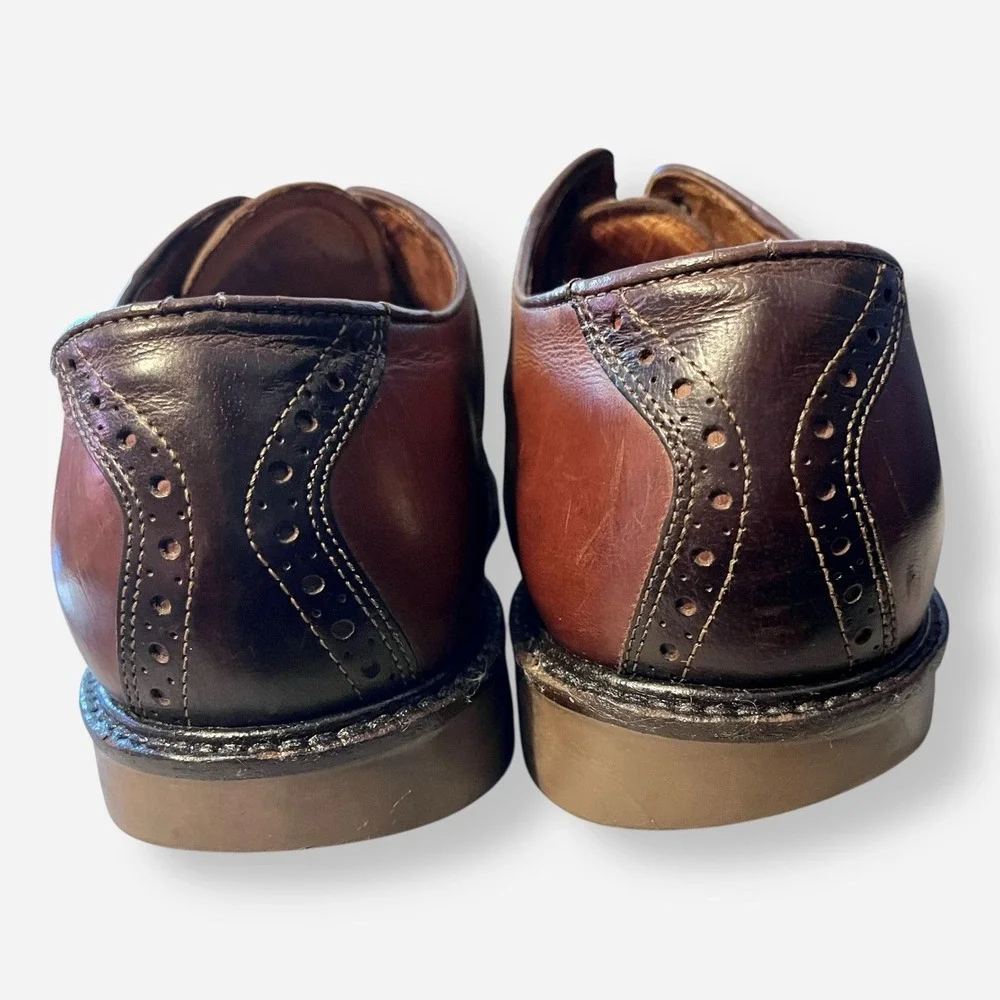 Johnston & Murphy Mens Saddle Oxfords‎ Dress Shoes Sz 13 Brown Two Tone Italy